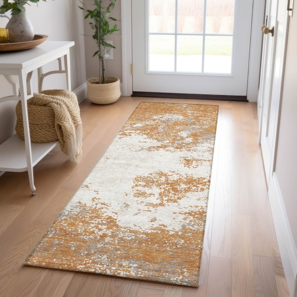 Aera Orange Washable Indoor - Outdoor Rug - LOOMLAN - LOOMLAN Rugs - Outdoor Rugs