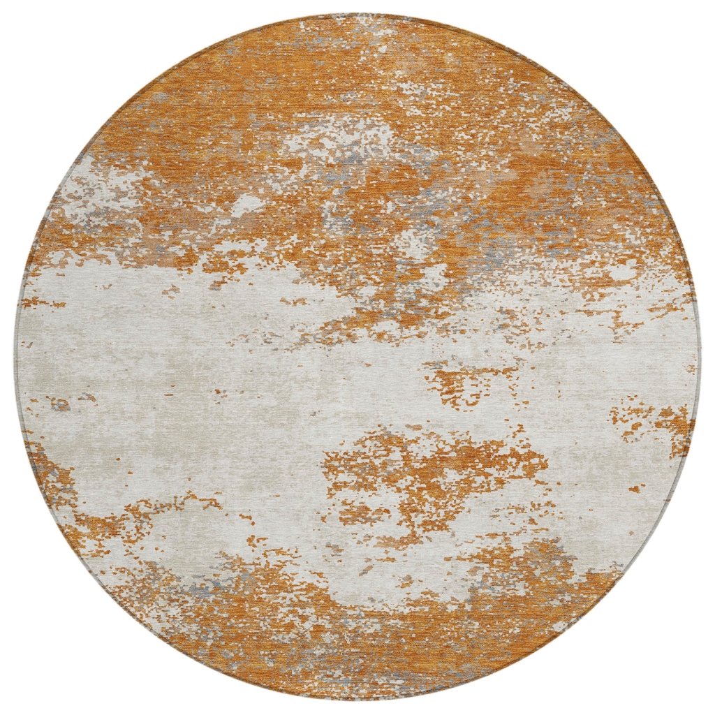 Aera Orange Washable Indoor - Outdoor Rug - LOOMLAN - LOOMLAN Rugs - Outdoor Rugs
