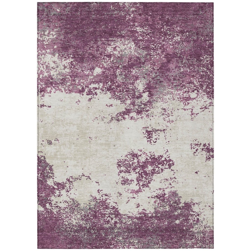 LOOMLAN Rugs Aera Purple Washable Indoor-Outdoor Rug