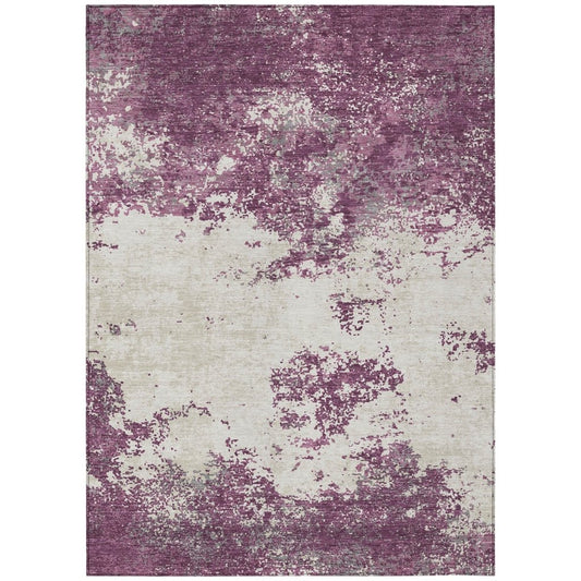 LOOMLAN Rugs Aera Purple Washable Indoor-Outdoor Rug