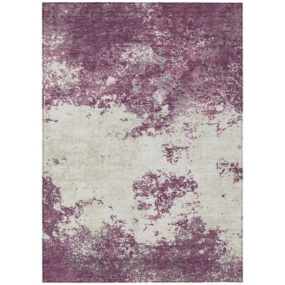 LOOMLAN Rugs Aera Purple Washable Indoor-Outdoor Rug