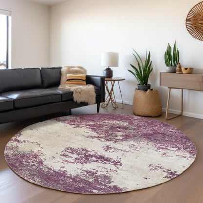 LOOMLAN Rugs Aera Purple Washable Indoor-Outdoor Rug