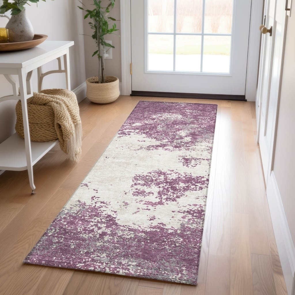 LOOMLAN Rugs Aera Purple Washable Indoor-Outdoor Rug