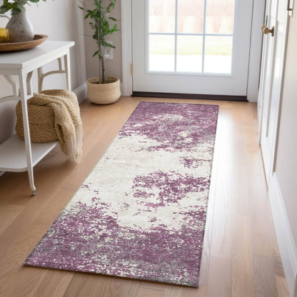 LOOMLAN Rugs Aera Purple Washable Indoor-Outdoor Rug