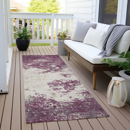 LOOMLAN Rugs Aera Purple Washable Indoor-Outdoor Rug
