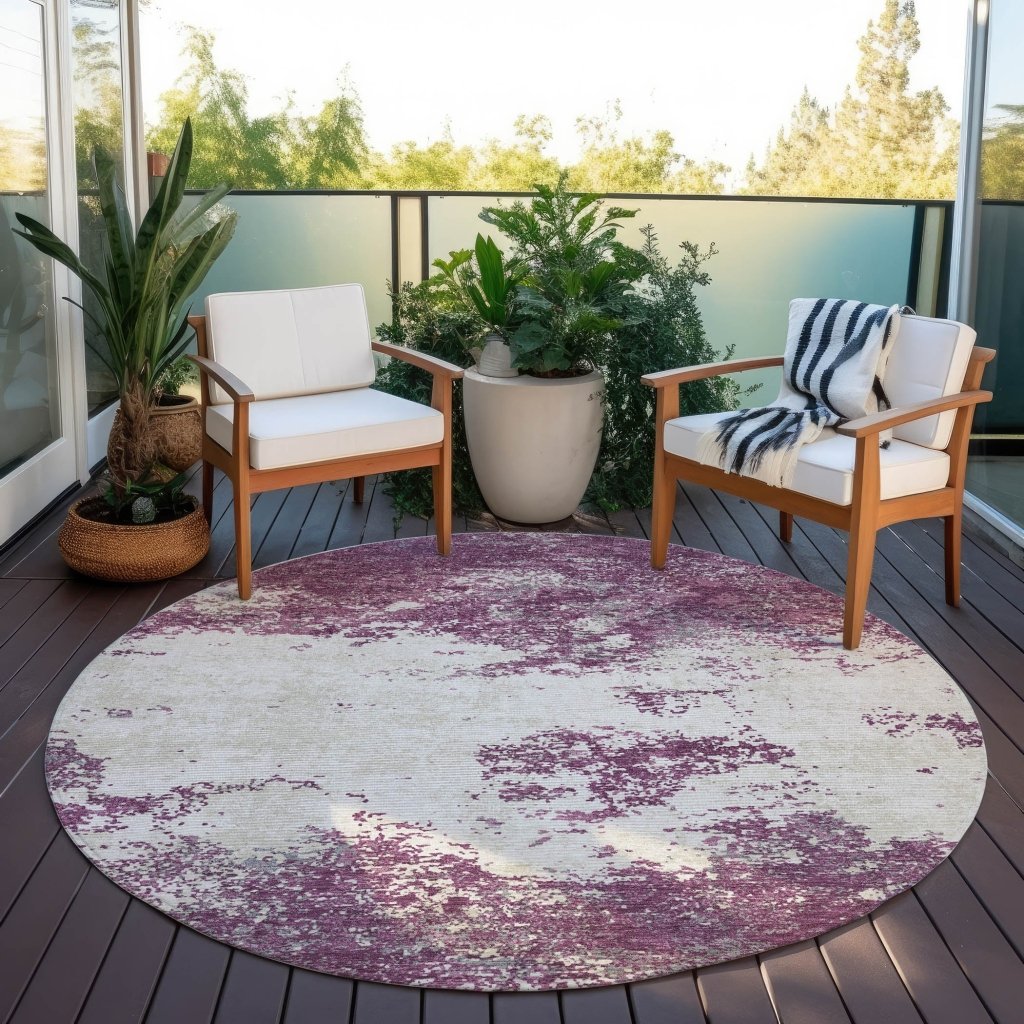 LOOMLAN Rugs Aera Purple Washable Indoor-Outdoor Rug