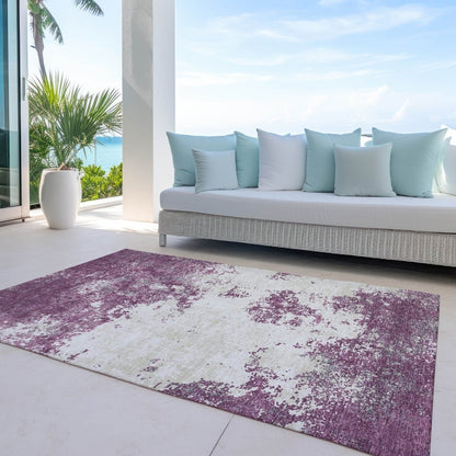 LOOMLAN Rugs Aera Purple Washable Indoor-Outdoor Rug