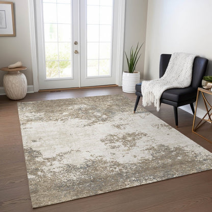 LOOMLAN Rugs Aera Taupe Washable Indoor-Outdoor Rug