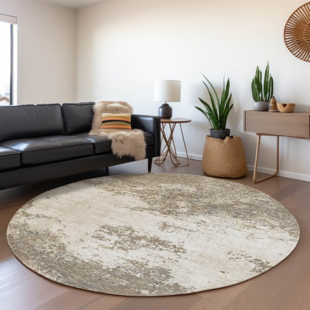 LOOMLAN Rugs Aera Taupe Washable Indoor-Outdoor Rug