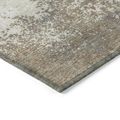 LOOMLAN Rugs Aera Taupe Washable Indoor-Outdoor Rug