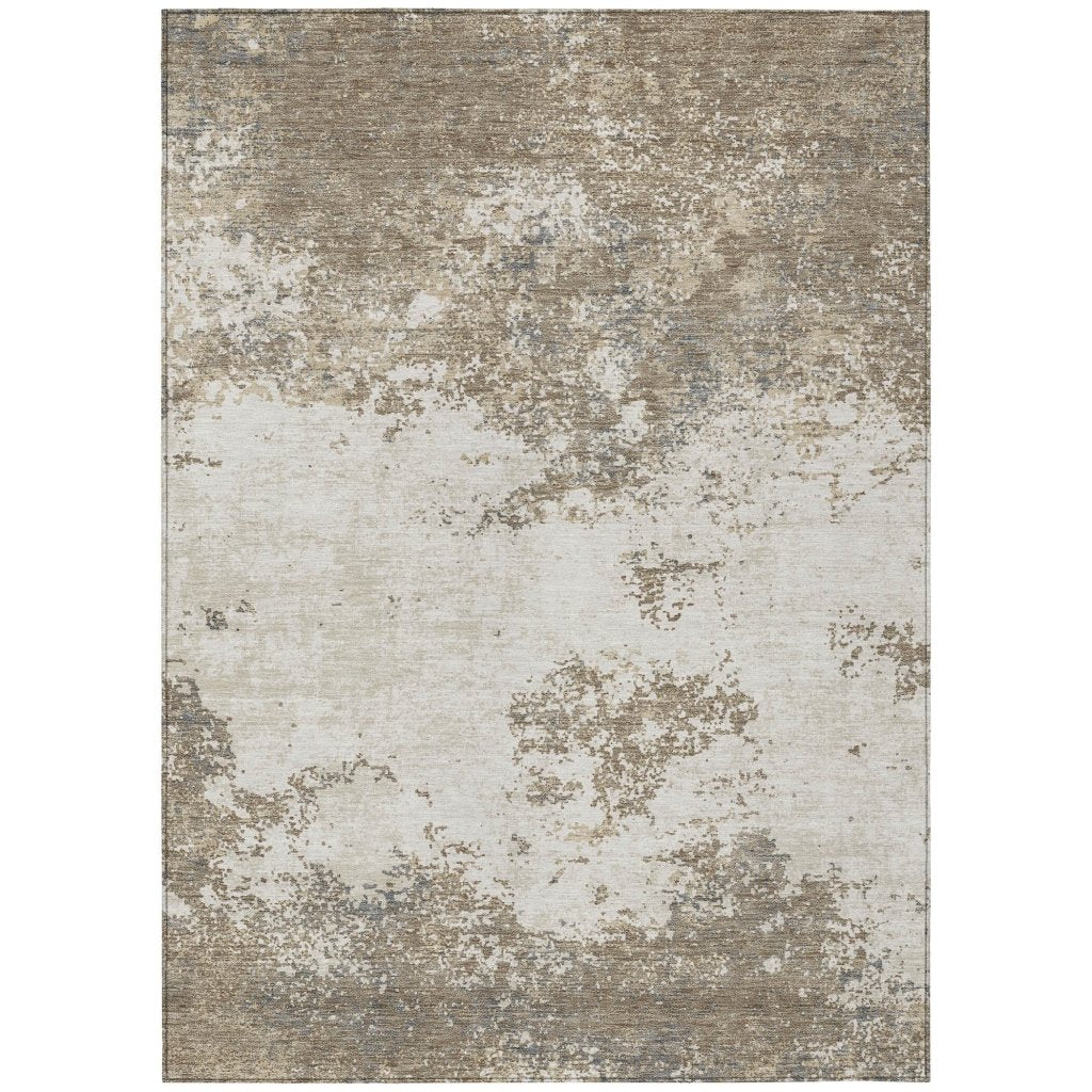 LOOMLAN Rugs Aera Taupe Washable Indoor-Outdoor Rug
