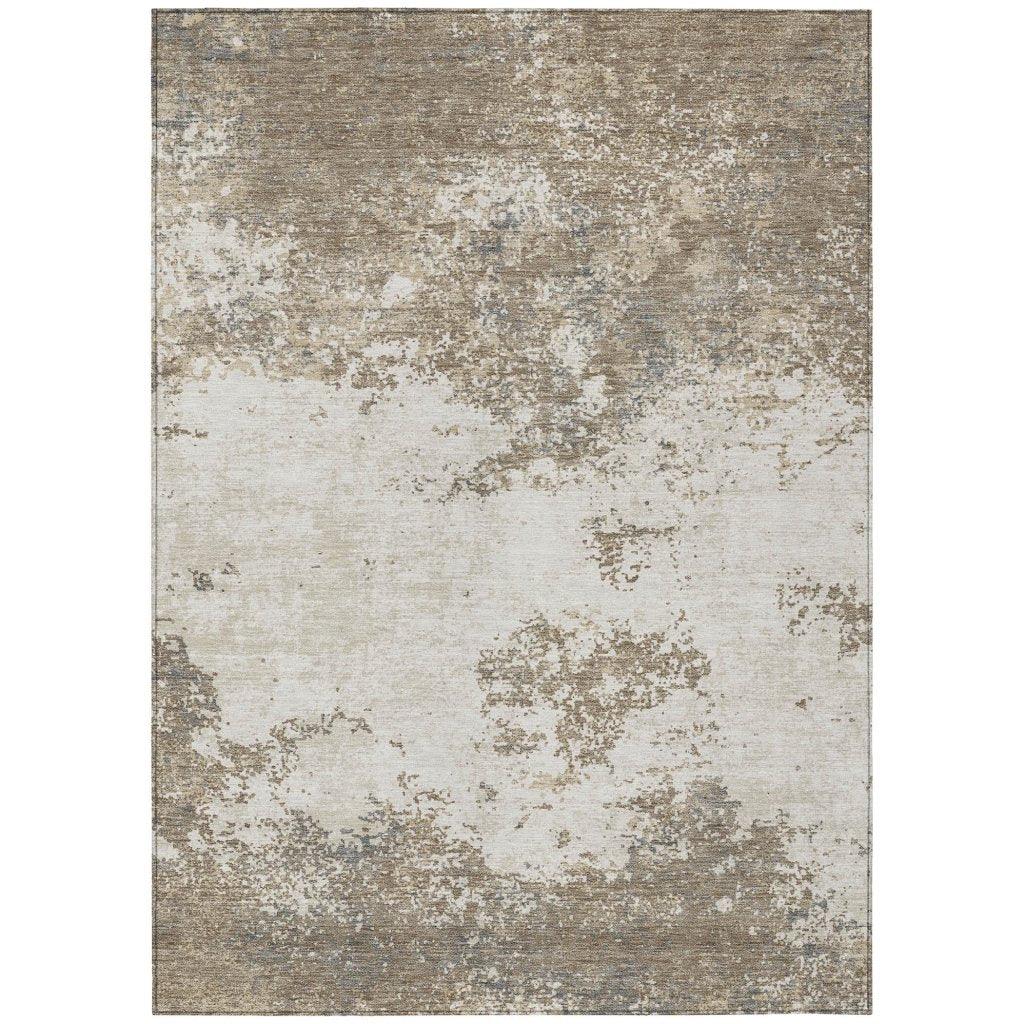 LOOMLAN Rugs Aera Taupe Washable Indoor-Outdoor Rug