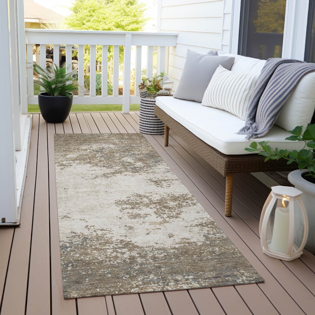 LOOMLAN Rugs Aera Taupe Washable Indoor-Outdoor Rug