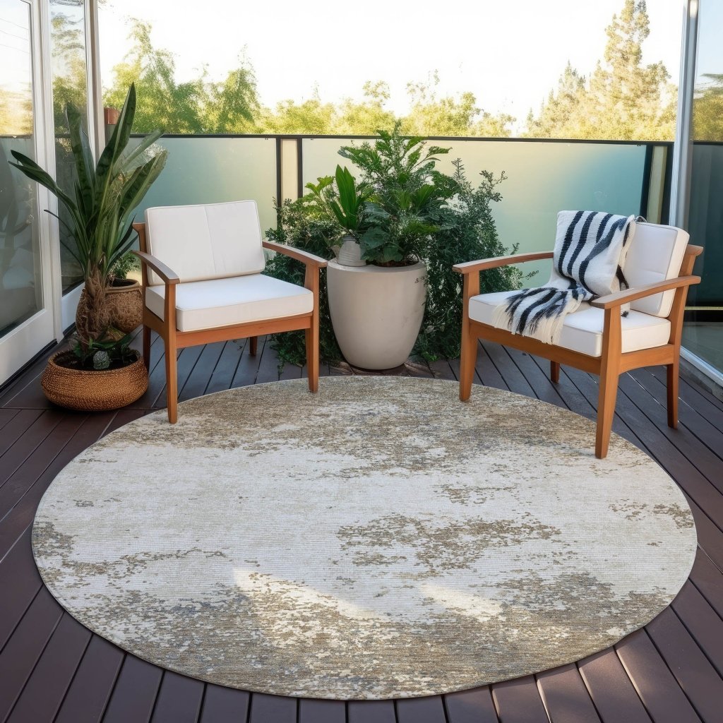LOOMLAN Rugs Aera Taupe Washable Indoor-Outdoor Rug