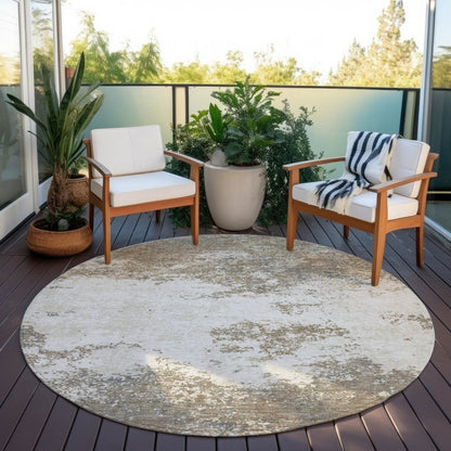LOOMLAN Rugs Aera Taupe Washable Indoor-Outdoor Rug