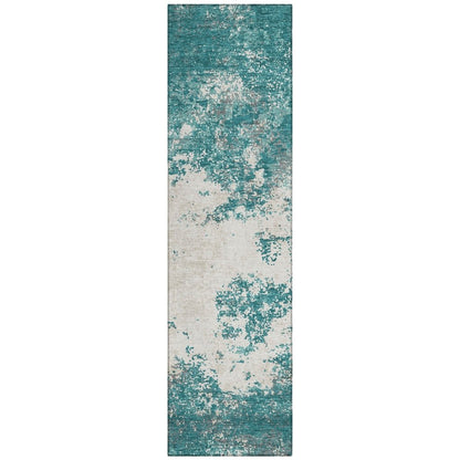 LOOMLAN Rugs Aera Teal Washable Indoor-Outdoor Rug