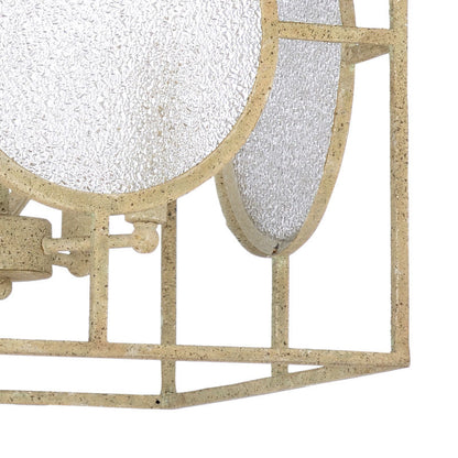 Wildwood Duxberry Aged White Crackle Glass Lantern