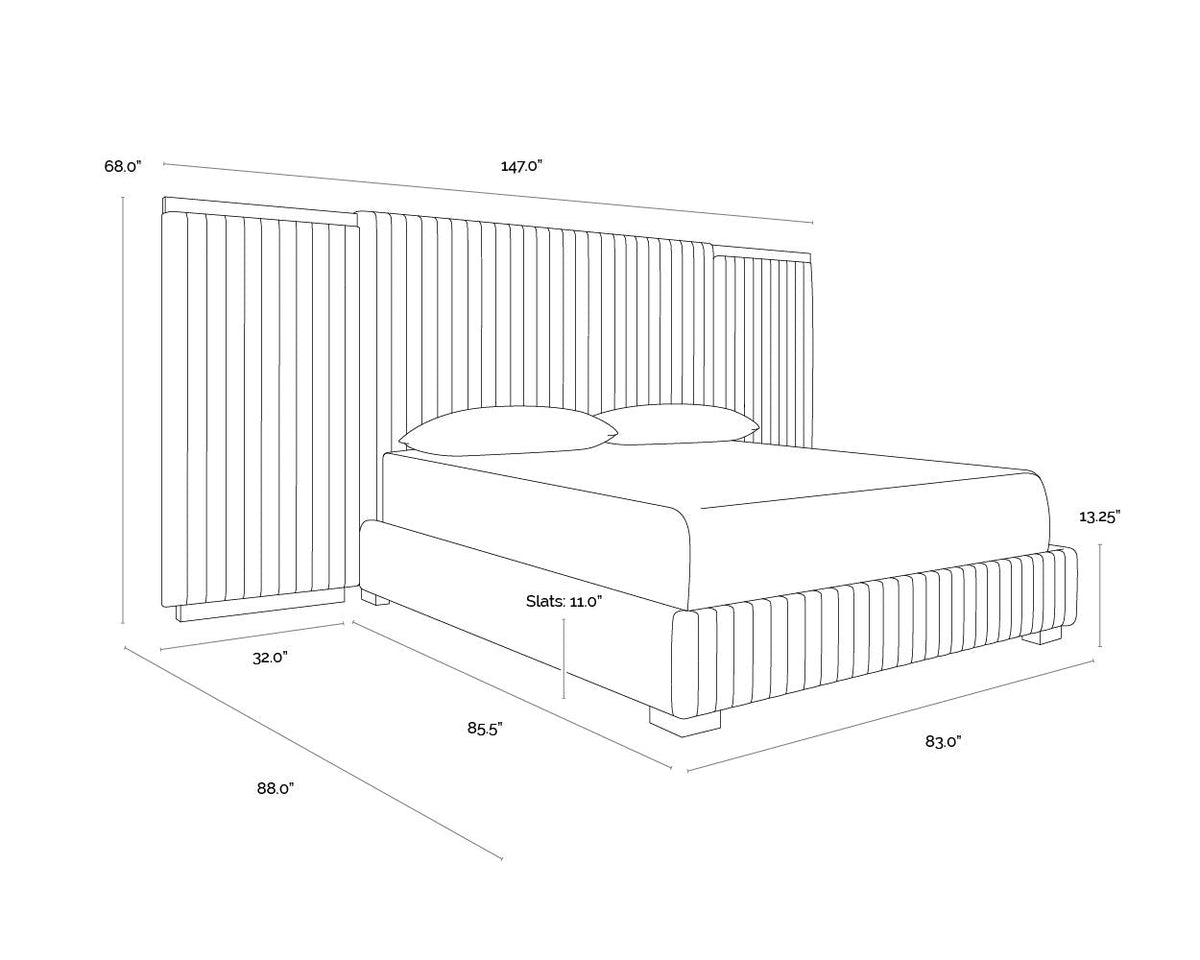 Tarrant Brown Fabric King Bed -- Brown