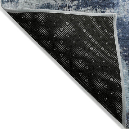 Iriara Blue Washable Indoor-Outdoor Rug