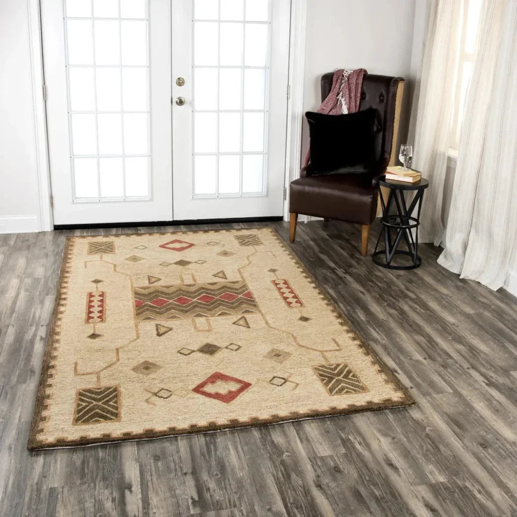 Barb Tribal Gold Large Area Rugs For Living Room -- gold