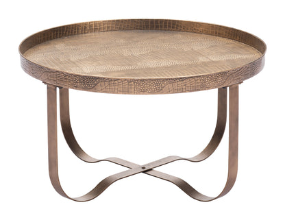 Vannes Brass Steel Round Coffee Table