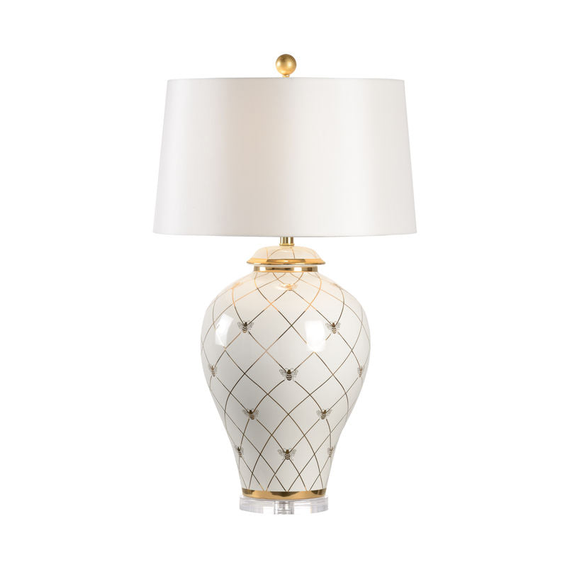 Chelsea House Ginger Jar Ceramic Made With Gold Accents Table Lamp
