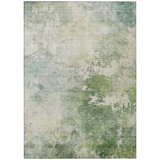 LOOMLAN Rugs Agatha Green Washable Indoor-Outdoor Rug