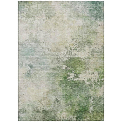 LOOMLAN Rugs Agatha Green Washable Indoor-Outdoor Rug