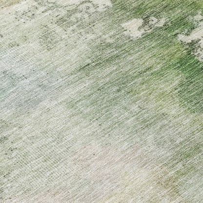 LOOMLAN Rugs Agatha Green Washable Indoor-Outdoor Rug