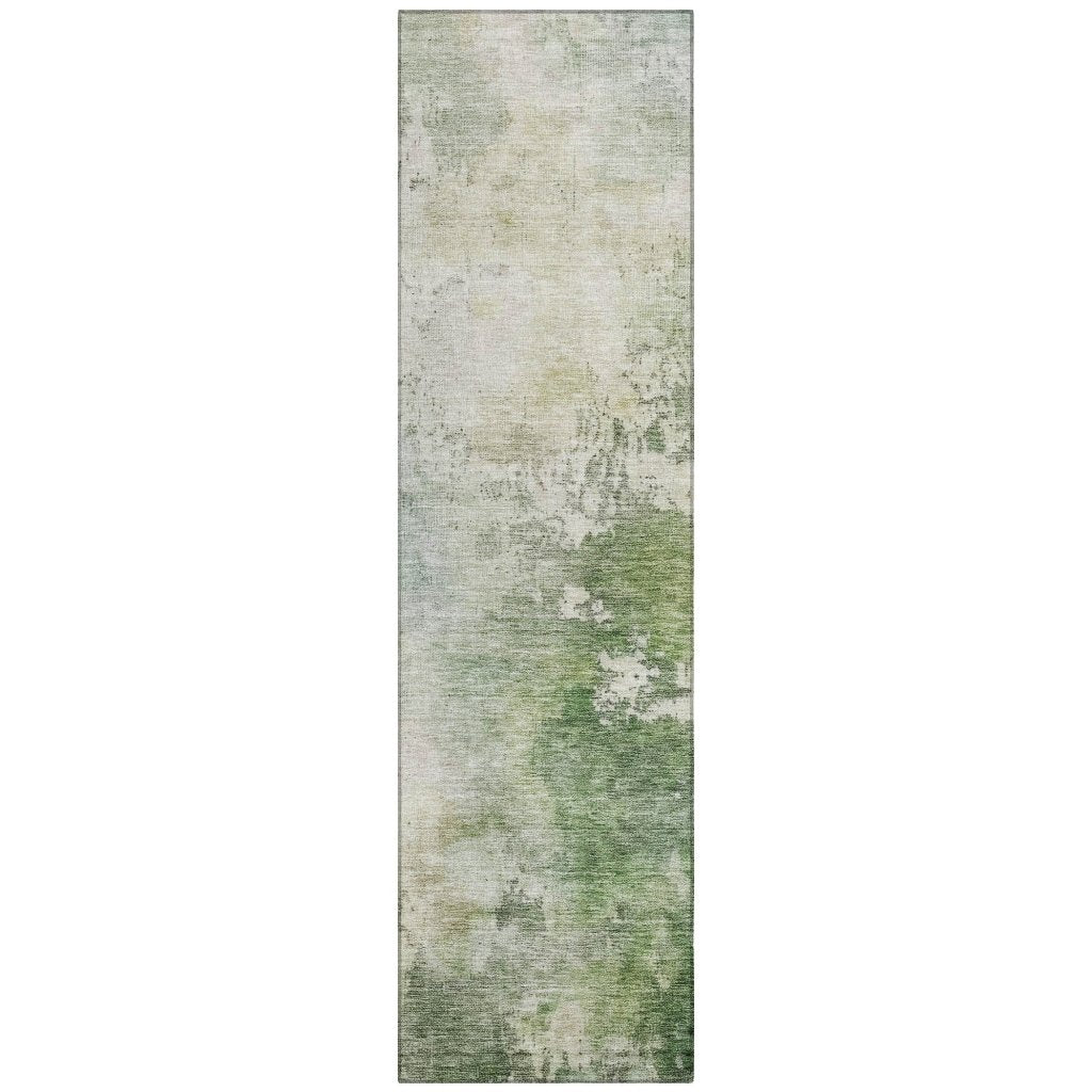 LOOMLAN Rugs Agatha Green Washable Indoor-Outdoor Rug