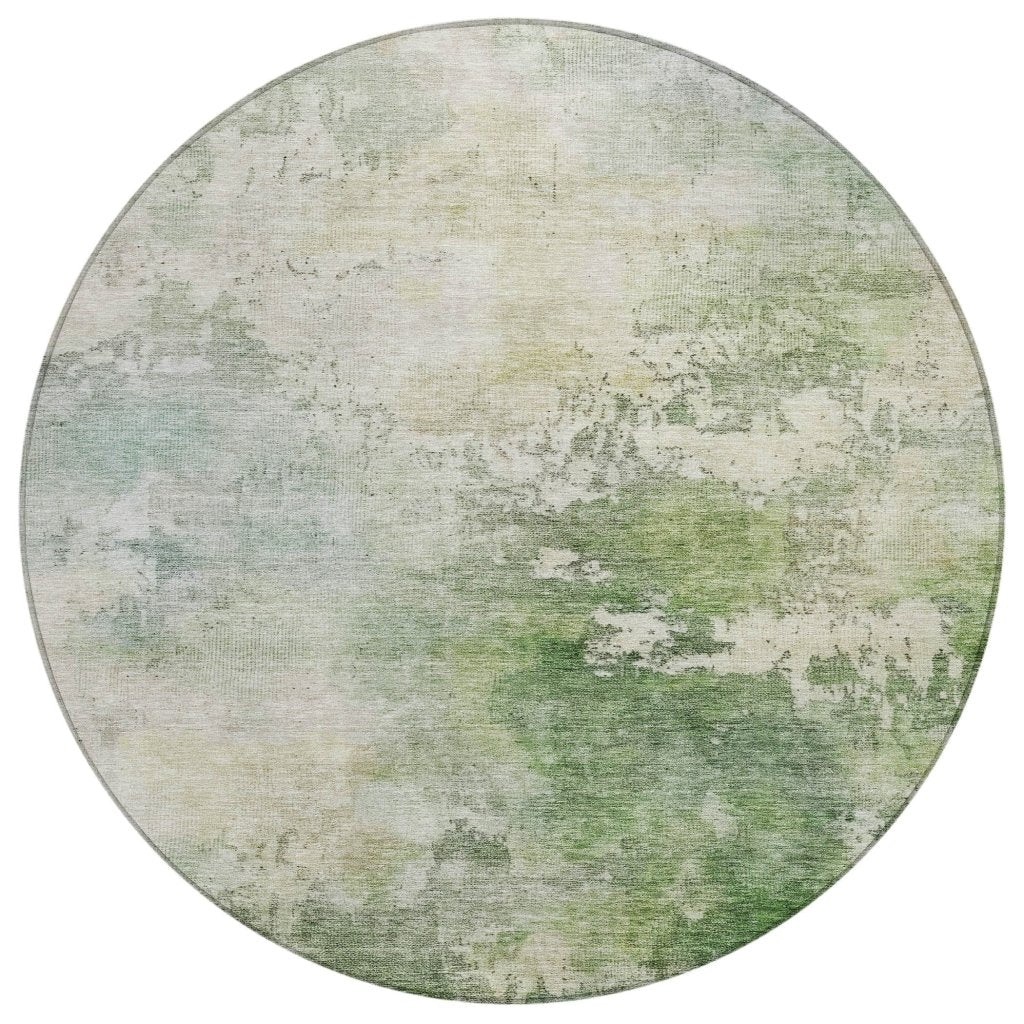 LOOMLAN Rugs Agatha Green Washable Indoor-Outdoor Rug
