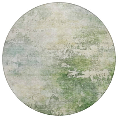 LOOMLAN Rugs Agatha Green Washable Indoor-Outdoor Rug