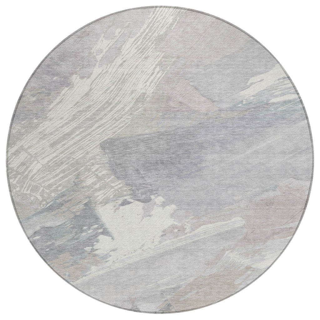 LOOMLAN Rugs Ahmira Ivory Washable Indoor-Outdoor Rug