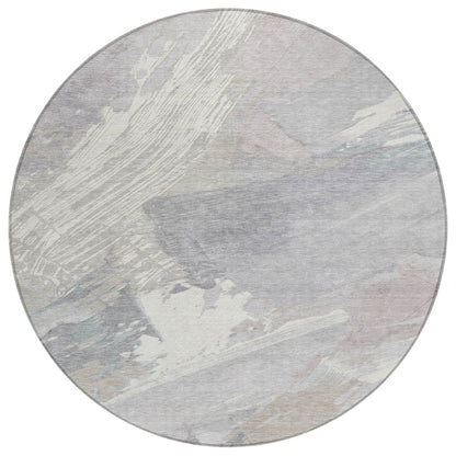 LOOMLAN Rugs Ahmira Ivory Washable Indoor-Outdoor Rug