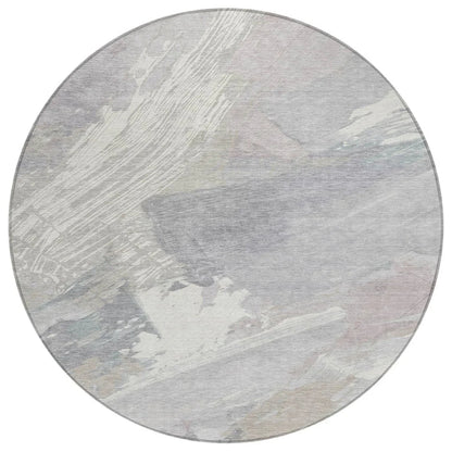 LOOMLAN Rugs Ahmira Ivory Washable Indoor-Outdoor Rug