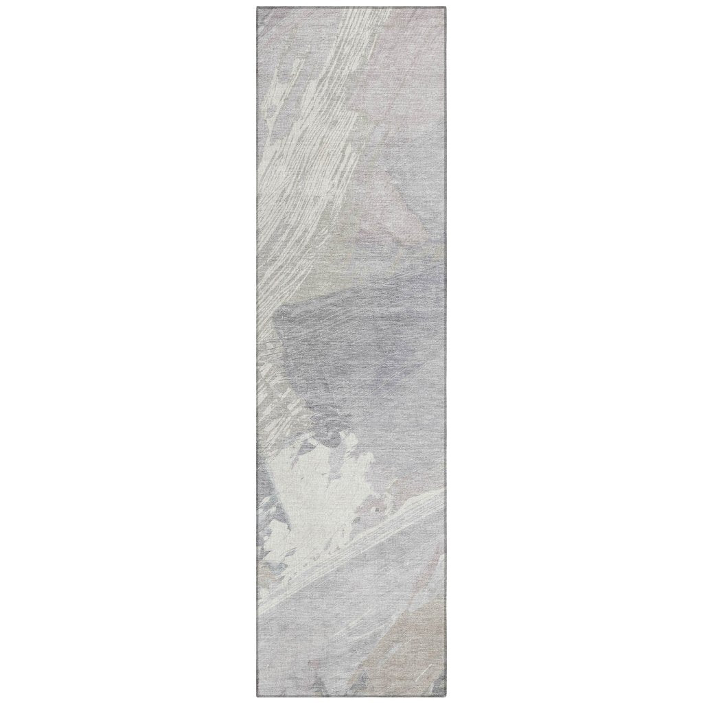 LOOMLAN Rugs Ahmira Ivory Washable Indoor-Outdoor Rug