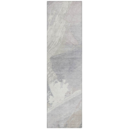 LOOMLAN Rugs Ahmira Ivory Washable Indoor-Outdoor Rug