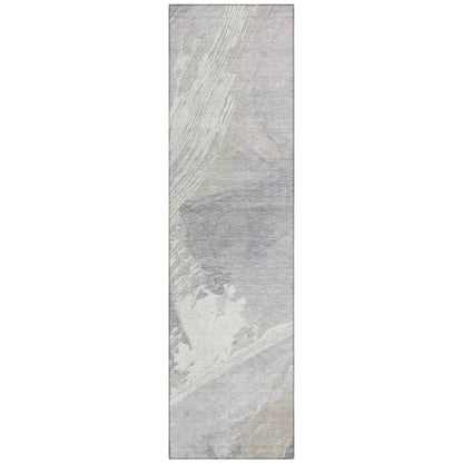 LOOMLAN Rugs Ahmira Ivory Washable Indoor-Outdoor Rug