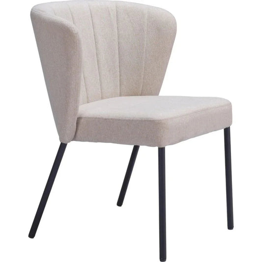 Zuo Modern Aimee Performance Fabric Armless Dining Chair 2PC