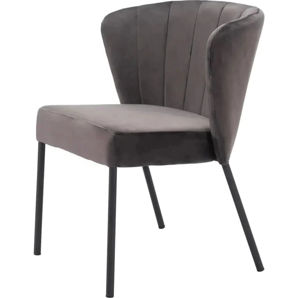 Aimee Performance Fabric Armless Dining Chair 2PC - LOOMLAN - Zuo Modern - Dining Chairs