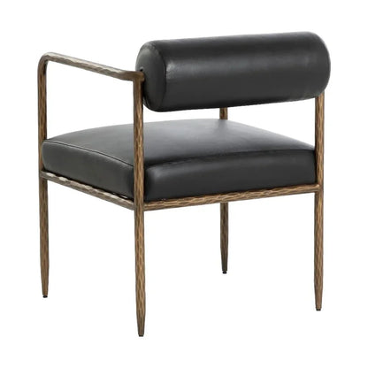 Ajani Leather Dining Armchair - LOOMLAN - SUNPAN - Dining Chairs