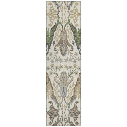 LOOMLAN Rugs Alfreda Ivory Washable Indoor-Outdoor Rug