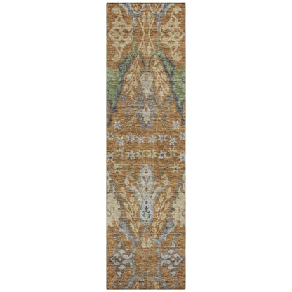 Alfreda Orange Washable Indoor-Outdoor Rug