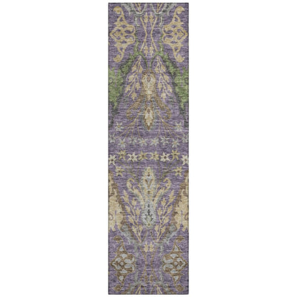 LOOMLAN Rugs Alfreda Purple Washable Indoor-Outdoor Rug
