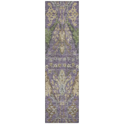 LOOMLAN Rugs Alfreda Purple Washable Indoor-Outdoor Rug