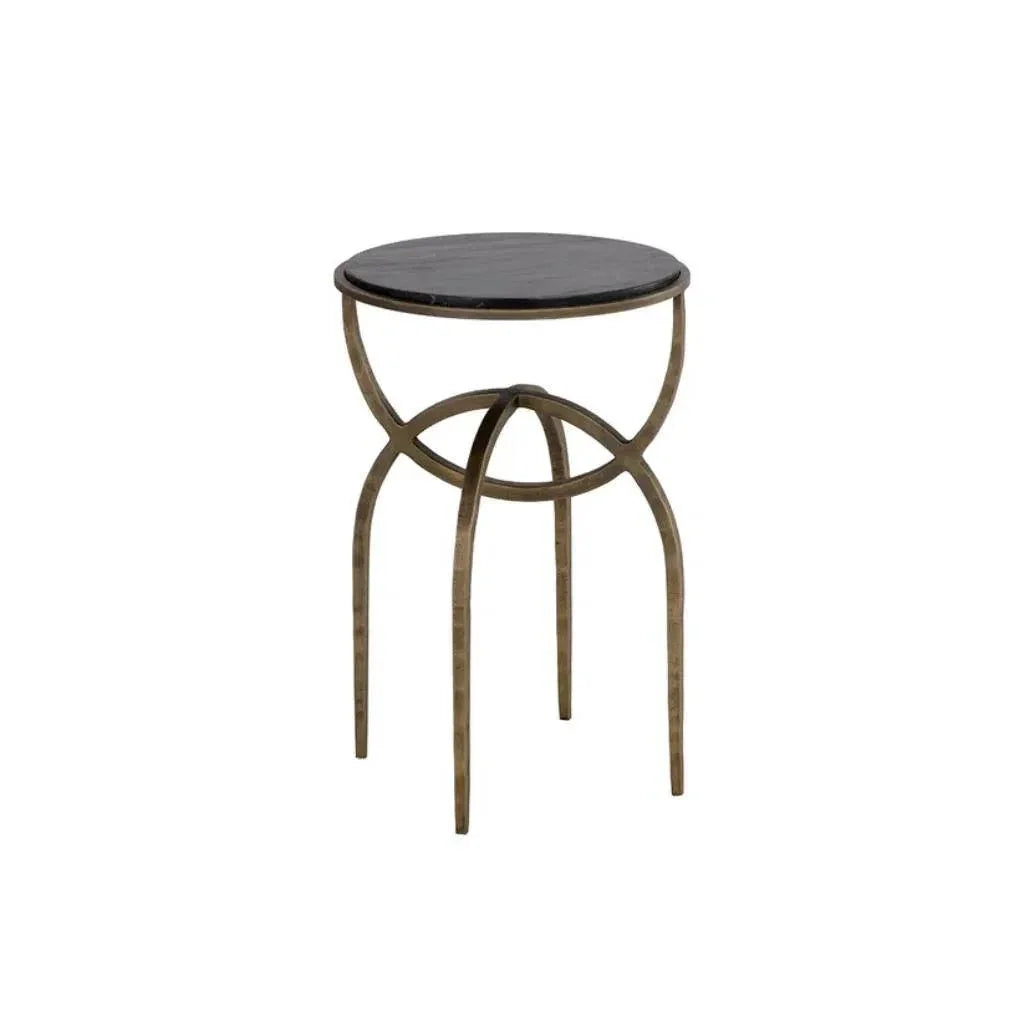 SUNPAN Alicent Marble Top Round End Table