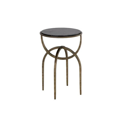 SUNPAN Alicent Marble Top Round End Table