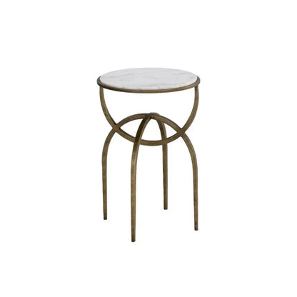 SUNPAN Alicent Marble Top Round End Table