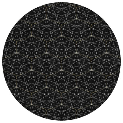 LOOMLAN Rugs Alina Black Washable Indoor-Outdoor Rug
