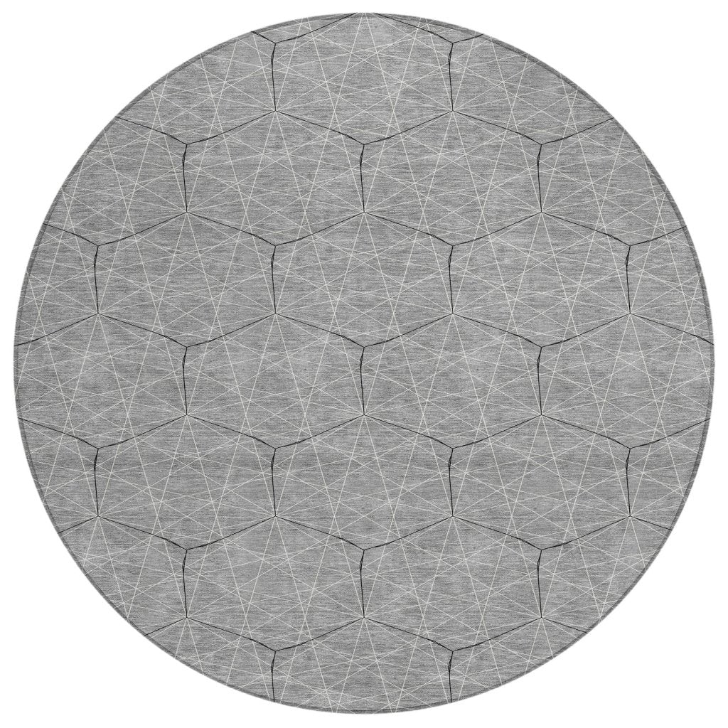 LOOMLAN Rugs Alina Gray Washable Indoor-Outdoor Rug